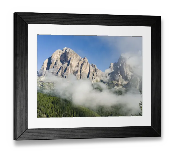 Framed Print : Tofane, part of the UNESCO World Heritage Site the Dolomites. Italy