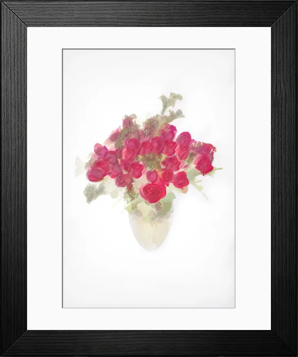 Framed Print : Abstract of bouquet of roses