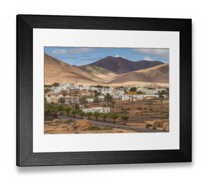 Framed Print : Spain, Canary Islands, Fuerteventura Island, Toto, desert village view Framed Print : Spain, Canary Islands, Fuerteventura Island, Toto, desert village view