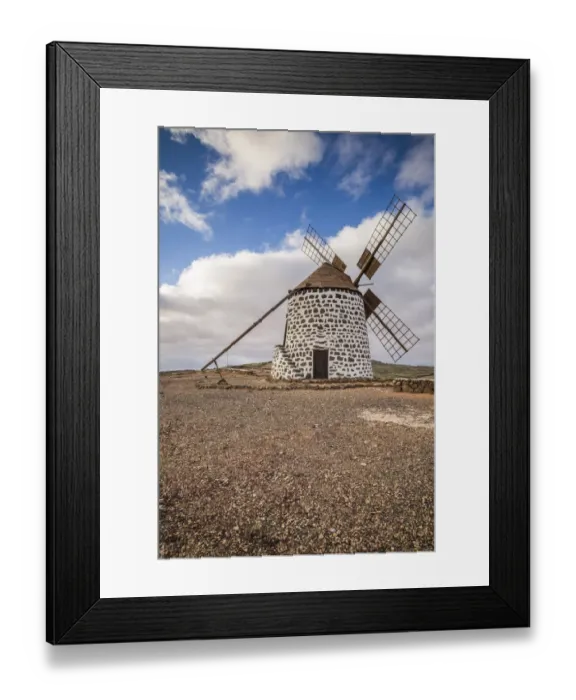 Framed Print : Spain, Canary Islands, Fuerteventura Island, La Oliva, traditional windmill Framed Print : Spain, Canary Islands, Fuerteventura Island, La Oliva, traditional windmill