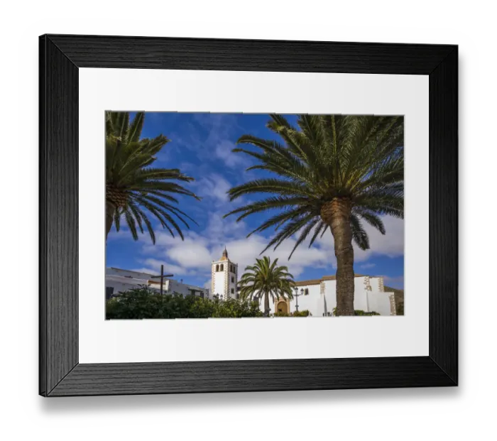 Framed Print : Spain, Canary Islands, Fuerteventura Island, Betancuria, Iglesia de Santa Maria church