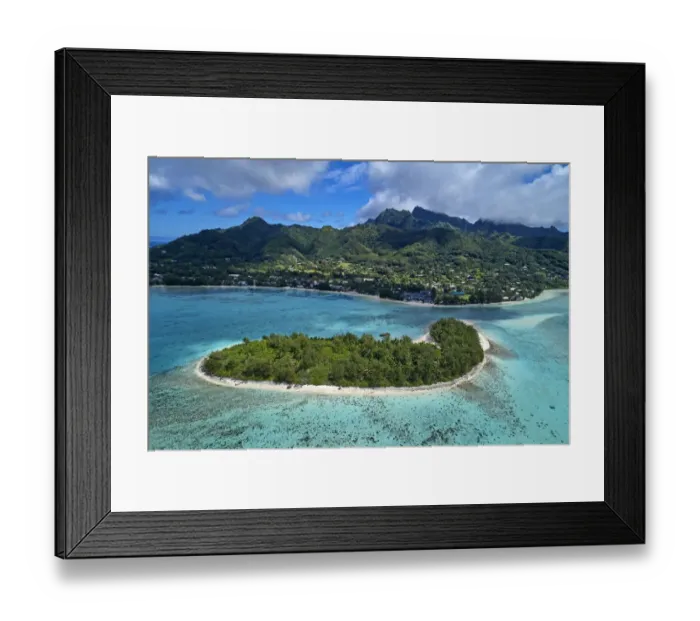 Framed Print : Koromiri Island, Muri Lagoon, Rarotonga, Cook Islands, South Pacific
