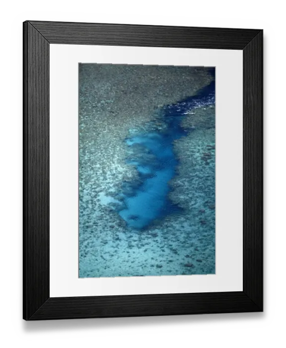 Framed Print : Channel in the reef, Vaimaanga Tapere, Rarotonga, Cook Islands, South Pacific