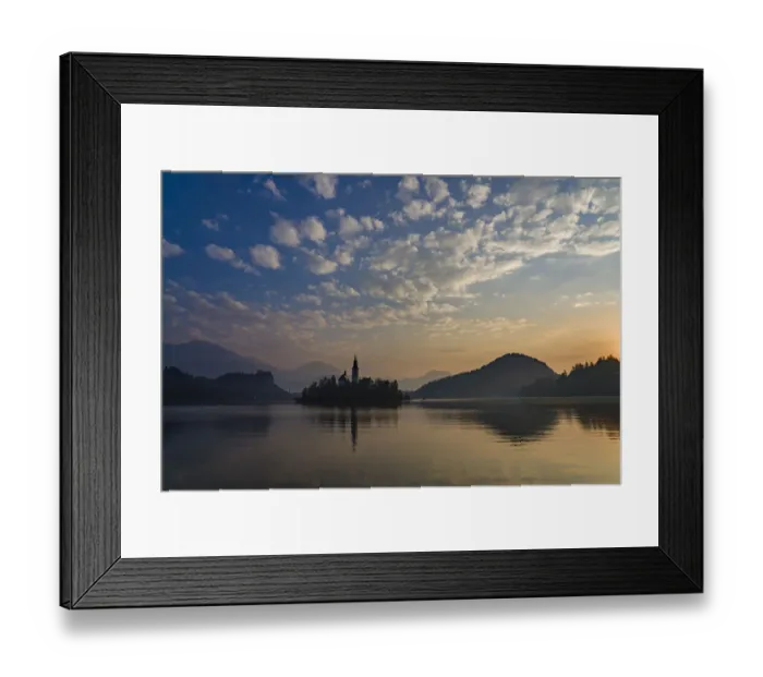 Framed Print : Slovenia. Dawn over Lake Bled Framed Print : Slovenia. Dawn over Lake Bled