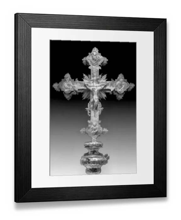 Framed Print : Montenegro, Kotor. Abstract of decorated orthodox Christian cross