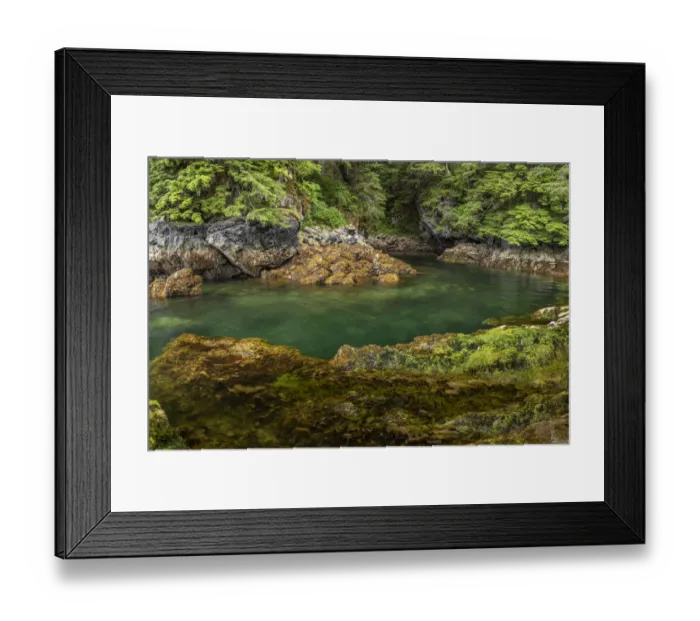 Framed Print : USA, Alaska, Chichagof Island. Basket Creek scenic. Credit as Framed Print : USA, Alaska, Chichagof Island. Basket Creek scenic. Credit as