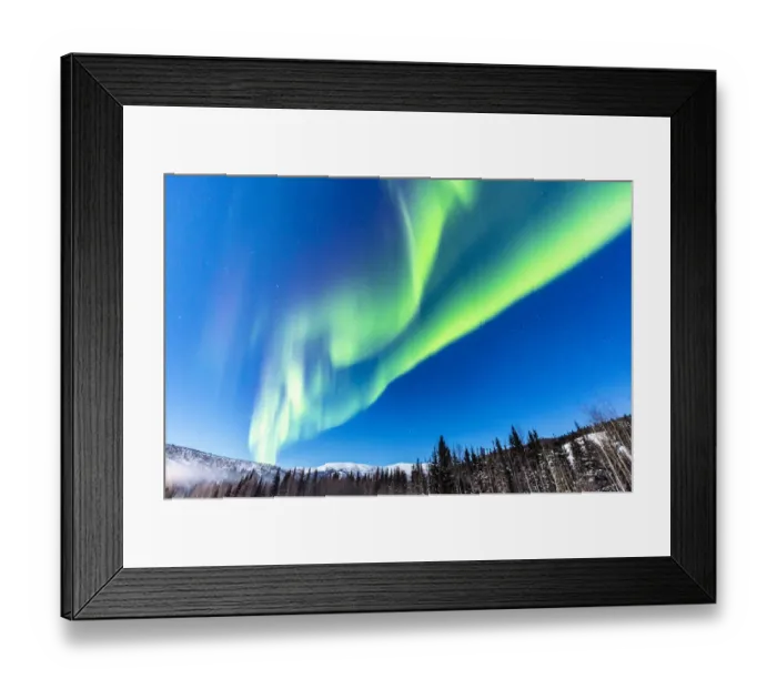 Framed Print : USA, Alaska. Northern lights auroras over mountains Framed Print : USA, Alaska. Northern lights auroras over mountains