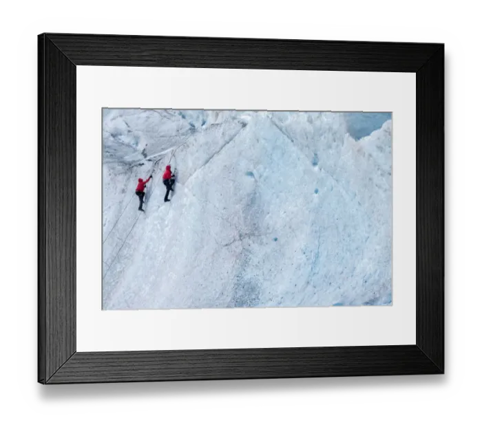 Framed Print : Ice climbing, Mendenhall Glacier, Juneau, Alaska, USA