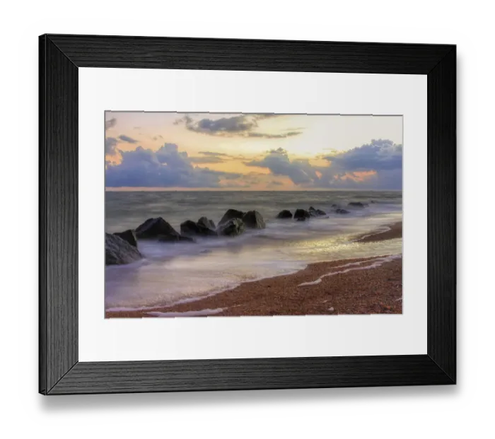 Framed Print : Atlantic Ocean Beach at Sunrise Framed Print : Atlantic Ocean Beach at Sunrise