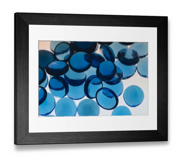 Framed Print : Glass Pebbles with light Framed Print : Glass Pebbles with light
