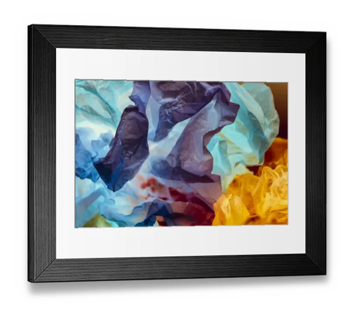 Framed Print : Colorful Tissue Paper and Light
