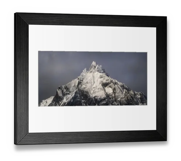 Framed Print : South America, Argentina, Tierra del Fuego. Snowy peak of Mt. Olivia Framed Print : South America, Argentina, Tierra del Fuego. Snowy peak of Mt. Olivia