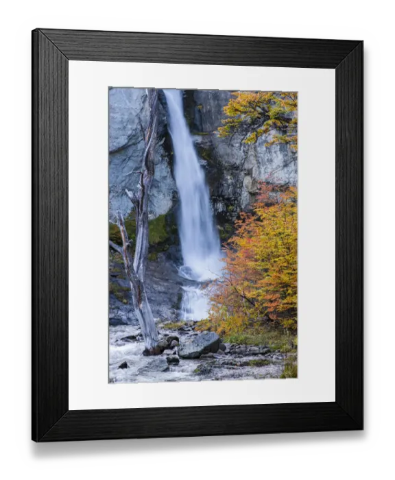 Framed Print : Argentina, Patagonia, waterfall, Chorrillo del Salto Framed Print : Argentina, Patagonia, waterfall, Chorrillo del Salto