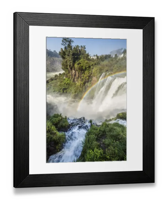Framed Print : Brazil, Iguazu Falls. Landscape of waterfalls. Credit as Framed Print : Brazil, Iguazu Falls. Landscape of waterfalls. Credit as