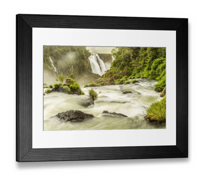 Framed Print : Brazil, Iguazu Falls. Landscape of waterfalls. Credit as Framed Print : Brazil, Iguazu Falls. Landscape of waterfalls. Credit as