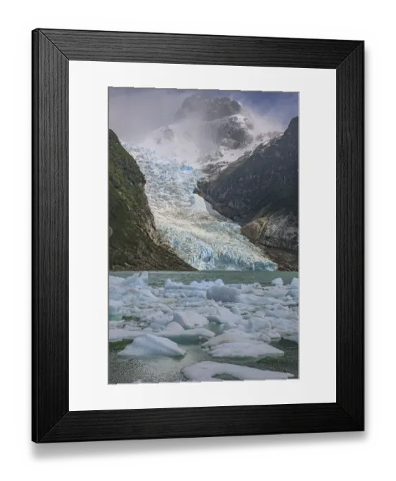 Framed Print : The Serrano glacier is one of the main attractions found in Parc Nacional Bernardo Framed Print : The Serrano glacier is one of the main attractions found in Parc Nacional Bernardo