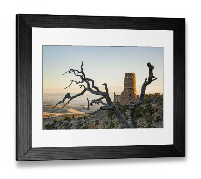 Framed Print : USA, Arizona, Grand Canyon National Park, Sunrise at the Desert View Watchtower Framed Print : USA, Arizona, Grand Canyon National Park, Sunrise at the Desert View Watchtower