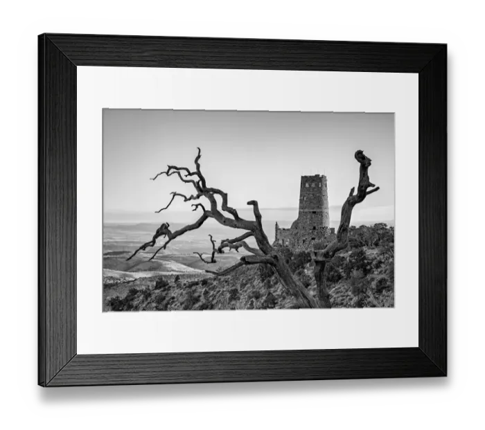 Framed Print : USA, Arizona, Grand Canyon National Park, Sunrise at the Desert View Watchtower
