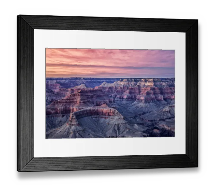 Framed Print : USA, Arizona, Grand Canyon National Park, Dusk from Hopi Point