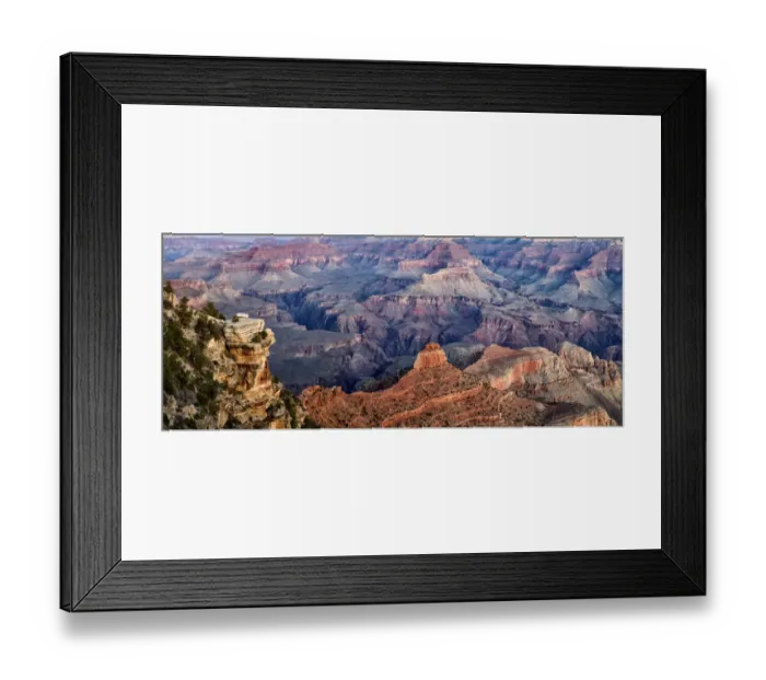 Framed Print : USA, Arizona, Grand Canyon National Park, Panoramic view of dawn from Yaki Point