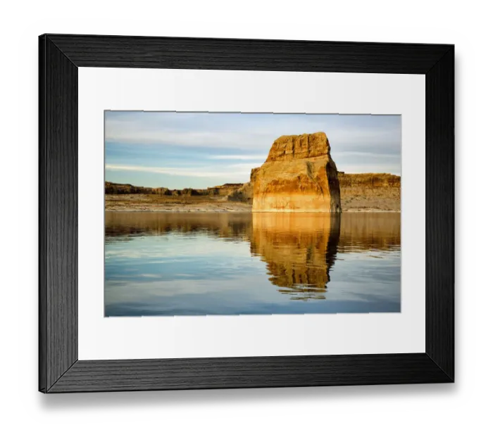 Framed Print : USA, Arizona, Page, Lone Rock at Lake Powell Framed Print : USA, Arizona, Page, Lone Rock at Lake Powell