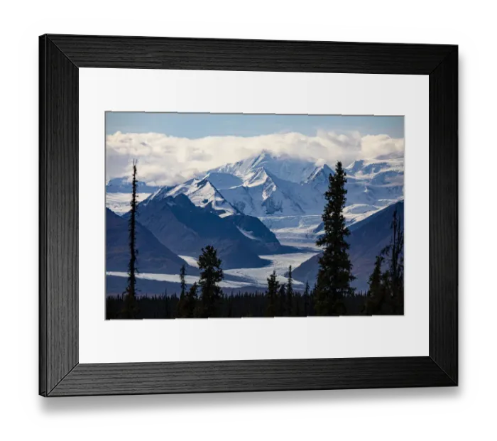 Framed Print : Glenn Highway, Knik Glacier, Chugach mountains, Alaska, USA Framed Print : Glenn Highway, Knik Glacier, Chugach mountains, Alaska, USA