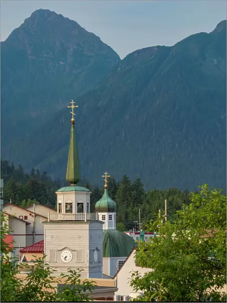 USA, Alaska, Sitka. St. Michaels Russian Orthodox Cathedral in town