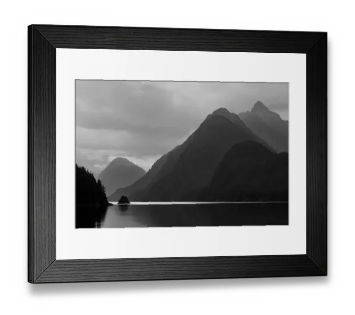 Framed Print : USA, Alaska, Tongass National Forest. B&W of stormy landscape on Lisianski Inlet Framed Print : USA, Alaska, Tongass National Forest. B&W of stormy landscape on Lisianski Inlet