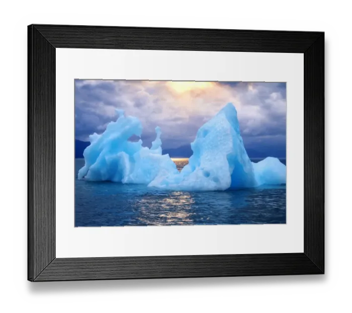 Framed Print : Alaskan Iceberg at sunrise Framed Print : Alaskan Iceberg at sunrise