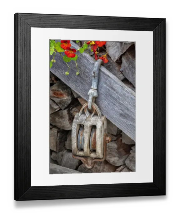 Framed Print : Antique block and tackle Framed Print : Antique block and tackle