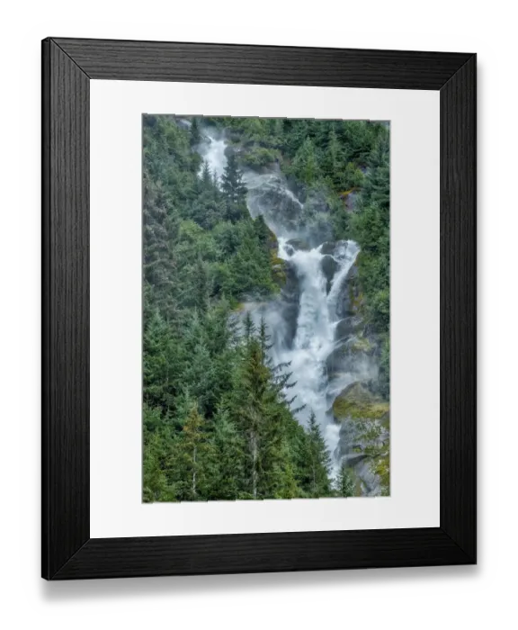 Framed Print : Thunder Falls, LeConte Bay, Petersburg, Alaska, USA