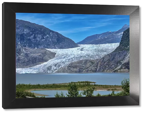 Mendenhall Glacier and lake, Juneau, Alaska, USA