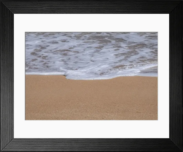 Framed Print : Sea foam on Golden sandy beach Framed Print : Sea foam on Golden sandy beach