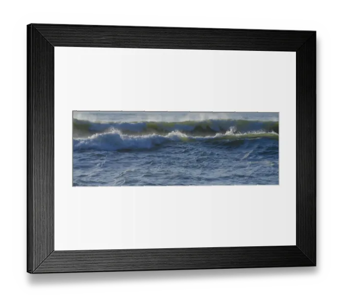 Framed Print : Large Waves on Rockaway Beach, Pacifica, California, USA