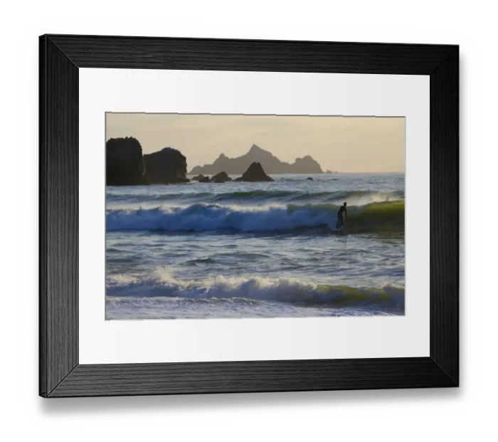 Framed Print : Surfing Rockaway Beach, Pacifica, California, USA