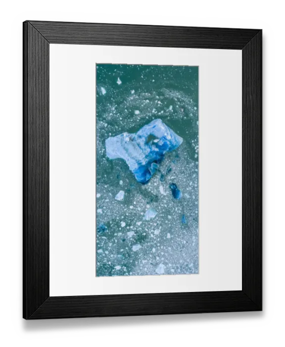 Framed Print : USA, Alaska, Aerial view of shattered icebergs floating near calving face of LeConte Framed Print : USA, Alaska, Aerial view of shattered icebergs floating near calving face of LeConte