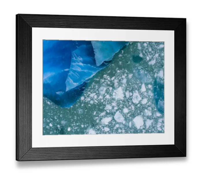 Framed Print : USA, Alaska, Aerial view of shattered icebergs floating near calving face of LeConte Framed Print : USA, Alaska, Aerial view of shattered icebergs floating near calving face of LeConte