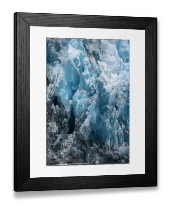 Framed Print : USA, Alaska, Tracy Arm-Fords Terror Wilderness, Dark blue ice on shattered face of South Framed Print : USA, Alaska, Tracy Arm-Fords Terror Wilderness, Dark blue ice on shattered face of South