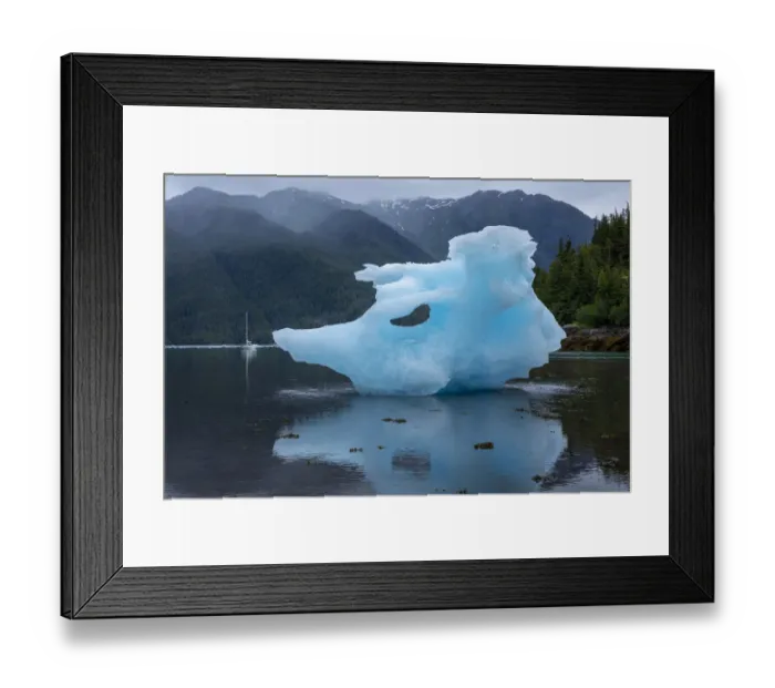 Framed Print : USA, Alaska, Gulf 32 Pilothouse sailboat at anchor near large icebergs from LeConte Framed Print : USA, Alaska, Gulf 32 Pilothouse sailboat at anchor near large icebergs from LeConte