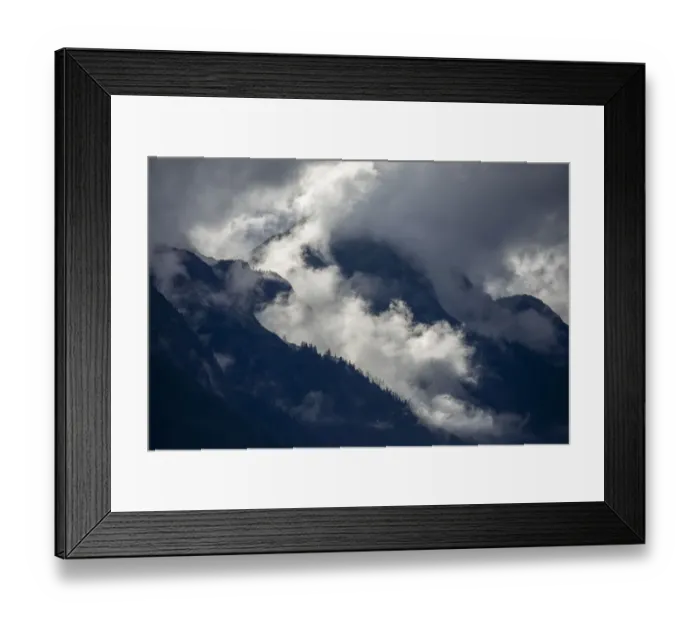 Framed Print : USA, Alaska, Tracy Arm-Fords Terror Wilderness, Morning sun lights mist swirling in