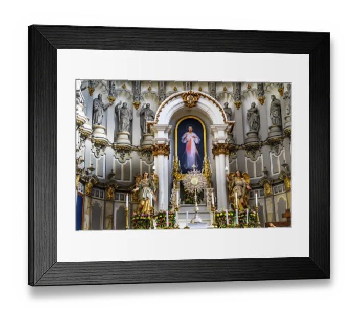 Framed Print : Basilica Altar Monstrance Jesus Painting La Compania Church Puebla, Mexico Framed Print : Basilica Altar Monstrance Jesus Painting La Compania Church Puebla, Mexico
