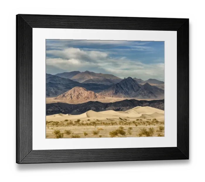 Framed Print : USA, California, Death Valley National Park, Stovepipe Wells, Mesquite Flat Dunes