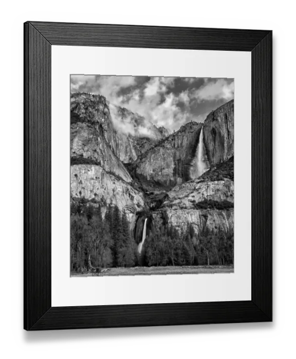 Framed Print : USA, California, Yosemite National Park, Upper and Lower Yosemite Falls at sunrise Framed Print : USA, California, Yosemite National Park, Upper and Lower Yosemite Falls at sunrise