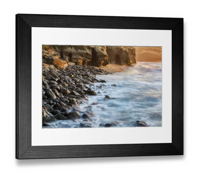 Framed Print : USA, California, La Jolla, Boomer Beach shoreline Framed Print : USA, California, La Jolla, Boomer Beach shoreline