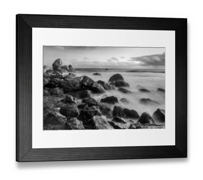 Framed Print : Rocky Muir Beach Evening, California, USA Framed Print : Rocky Muir Beach Evening, California, USA