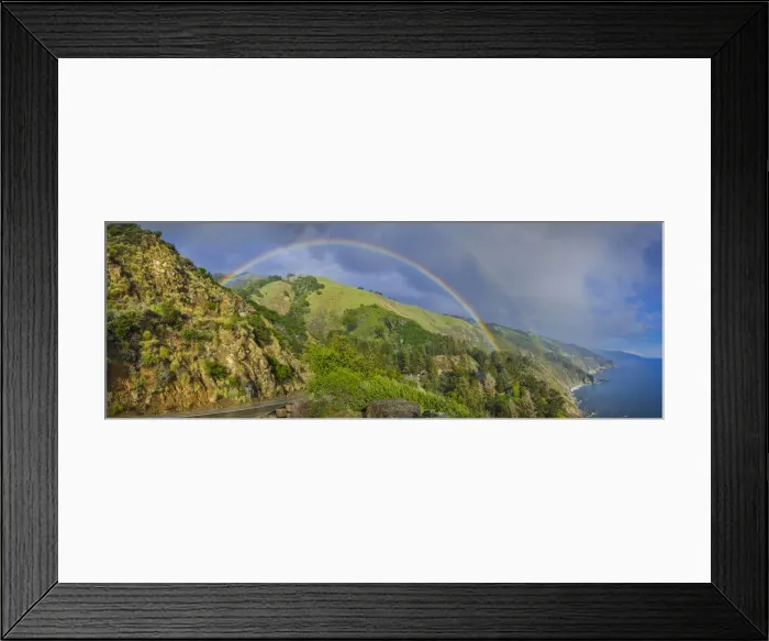 Framed Print : Rainbow, Big Sur Area, California, USA Framed Print : Rainbow, Big Sur Area, California, USA