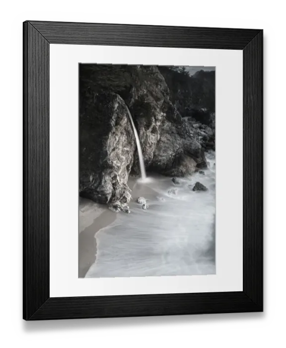 Framed Print : USA, California, Julia Pfeiffer Burns State Park. McWay Falls into small cove Framed Print : USA, California, Julia Pfeiffer Burns State Park. McWay Falls into small cove