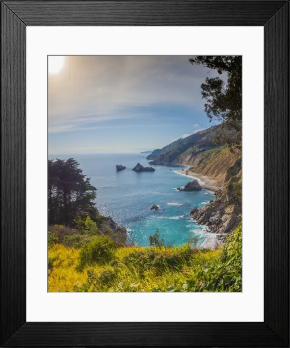 Framed Print : Coastal Cliffs at Sunset, Julia Pfeiffer Burns State Park, Big Sur, California, USA Framed Print : Coastal Cliffs at Sunset, Julia Pfeiffer Burns State Park, Big Sur, California, USA