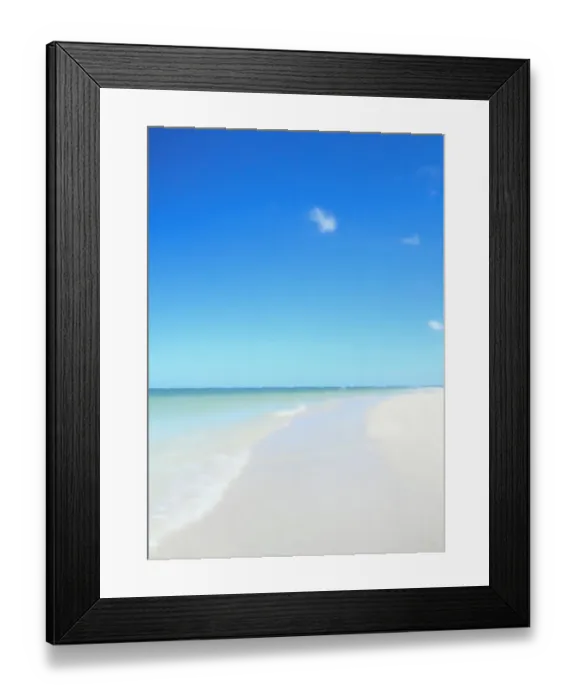 Framed Print : A vertical, photo painting of Clearwater Beach, white sands Framed Print : A vertical, photo painting of Clearwater Beach, white sands