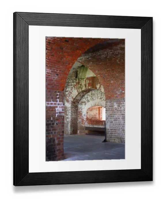 Framed Print : Fort Pulaski Brick Arches, Tybee Island, Georgia, USA Framed Print : Fort Pulaski Brick Arches, Tybee Island, Georgia, USA